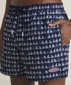 Vineyard Vines 5 Inch Printed Chappy Swim Trunks< Swimwear