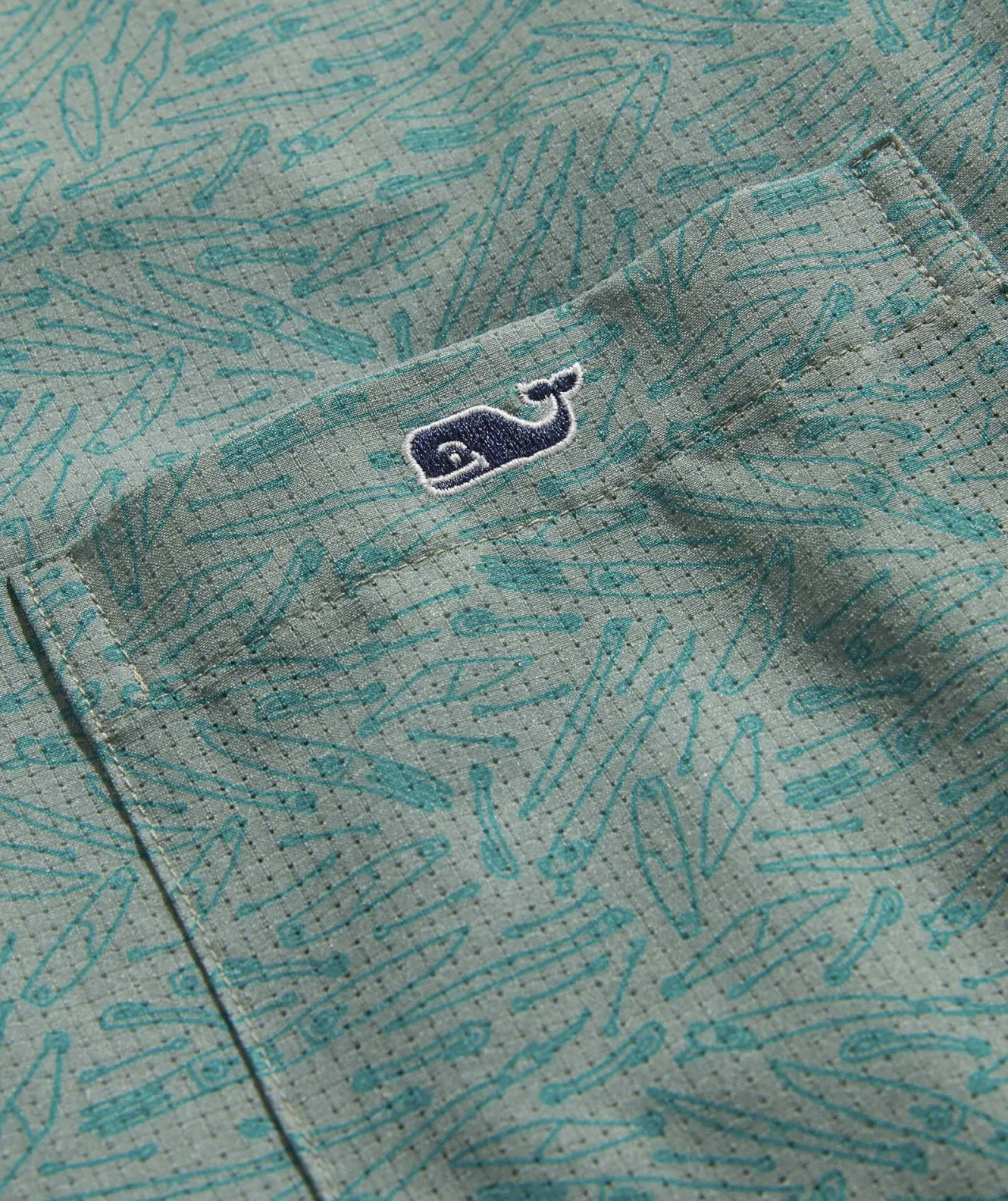 Vineyard Vines Abe Pieciak Fishing Lures Short-Sleeve Performance Shirt< Button-Down Shirts