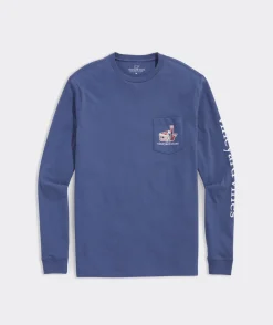 Vineyard Vines Après Ski Whale Long-Sleeve Pocket Tee< Tees