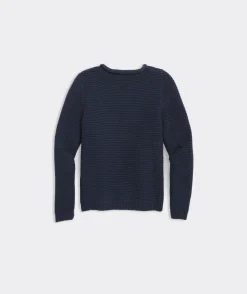 Vineyard Vines Boys’ Cotton Cashmere Cable Crewneck Sweater< Sweaters