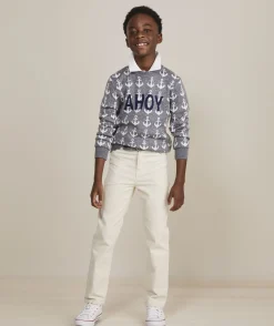Vineyard Vines Boys’ Cotton Cashmere Cable Crewneck Sweater< Sweaters