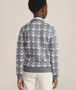 Vineyard Vines Boys’ Cotton Cashmere Cable Crewneck Sweater< Sweaters
