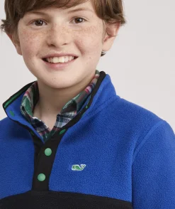 Vineyard Vines Boys' Harbor Fleece Quarter-Snap< Sweatshirts & Sweatpants