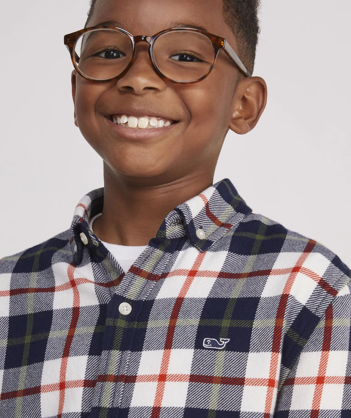Vineyard Vines Boys' On-The-Go brrrº Tattersall Shirt< Button-Down Shirts