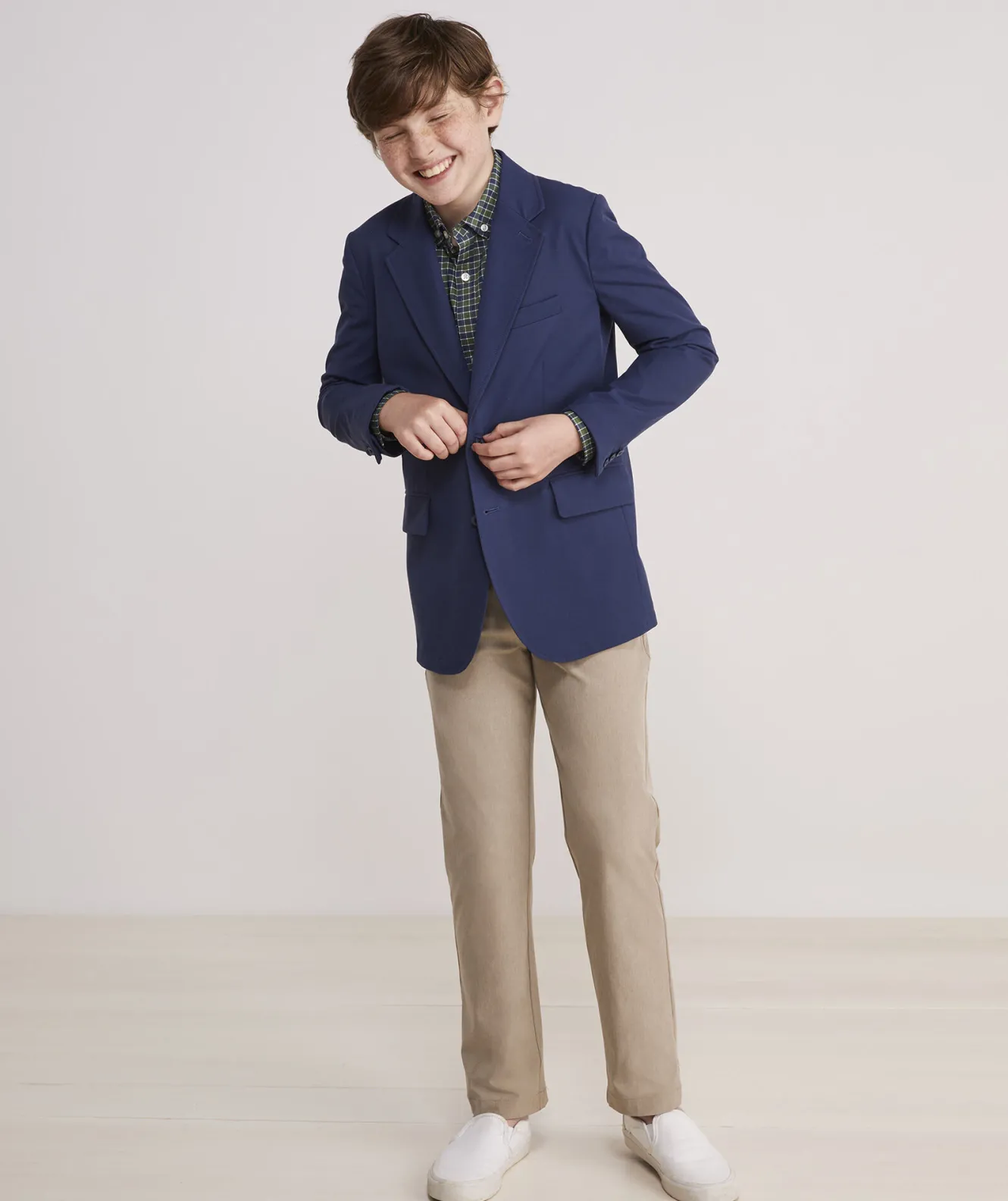 Vineyard Vines Boys' Stretch Cotton Blackwatch Blazer (8-18)< Jackets, Blazers & Vests