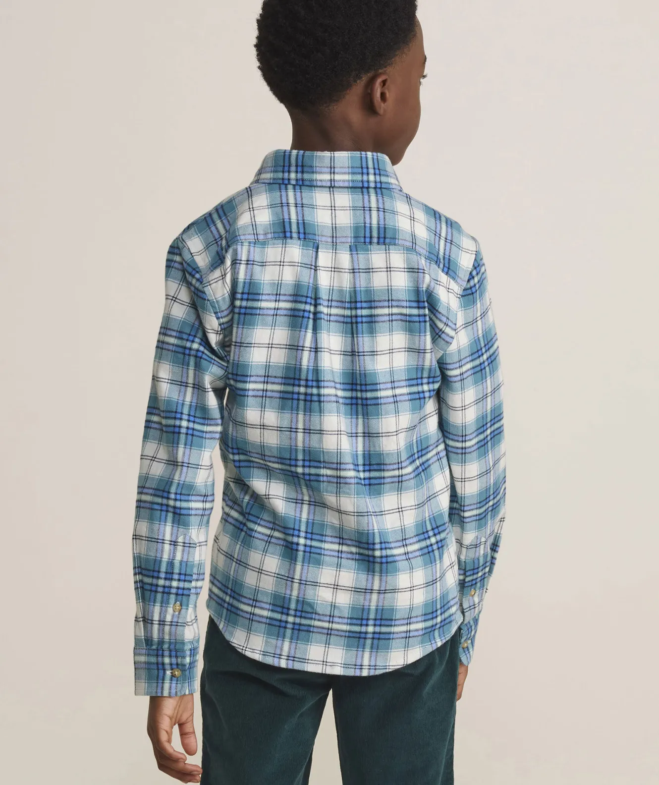 Vineyard Vines Boys' Stretch Flannel Check Shirt< Button-Down Shirts