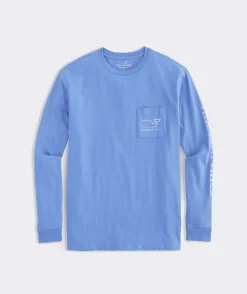 Vineyard Vines Burgee Vintage Whale Long-Sleeve Pocket Tee< Tees