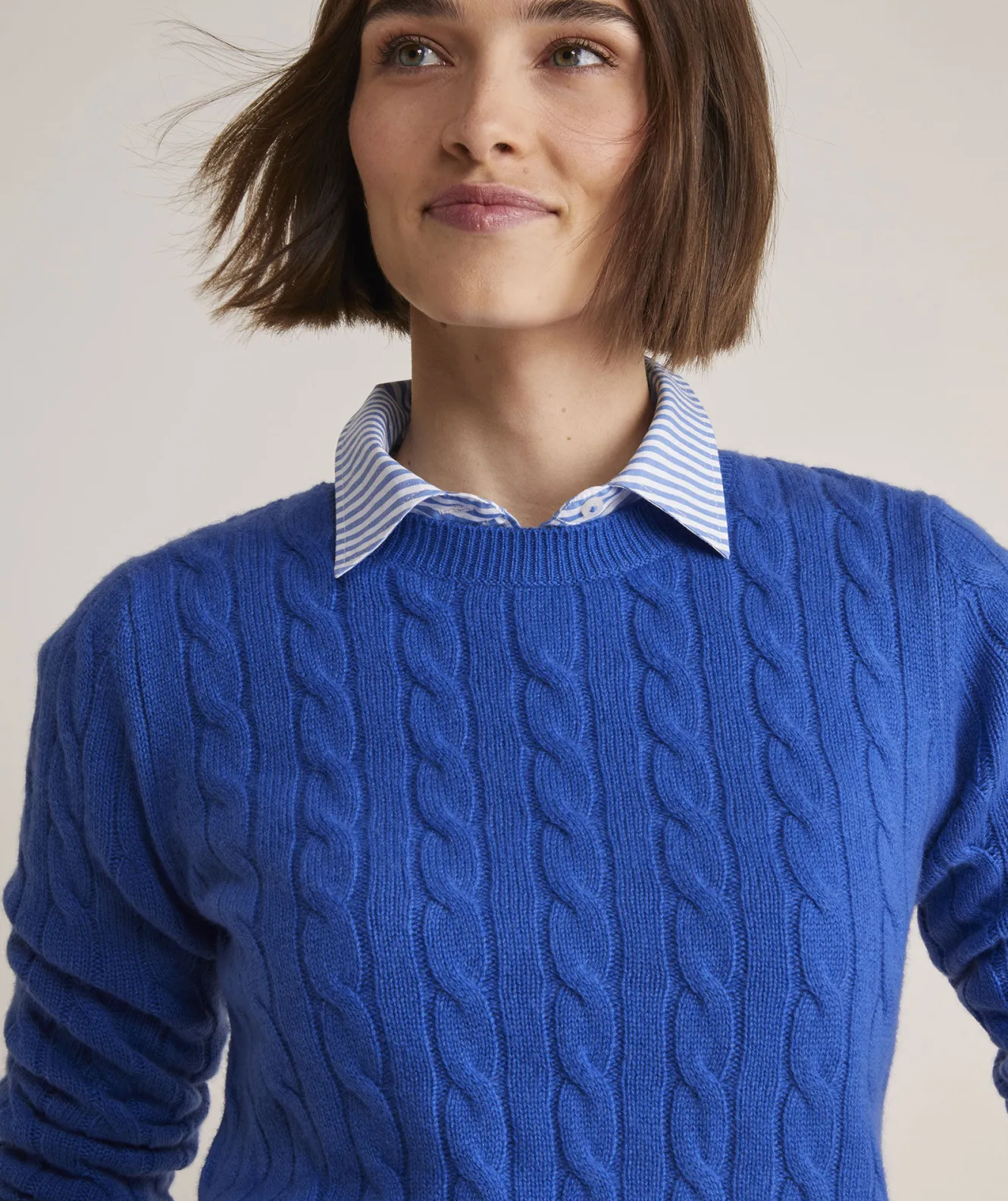 Vineyard Vines Cashmere Classic Cable Crewneck Sweater< Sweaters