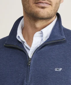 Vineyard Vines Chambray Leather Patch Trucker Hat< Mens|Hats