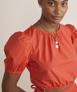 Vineyard Vines Cinched Puff-Sleeve Top< Shirts & Tops