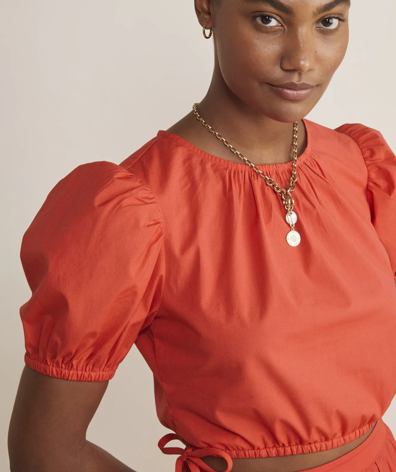 Vineyard Vines Cinched Puff-Sleeve Top< Shirts & Tops