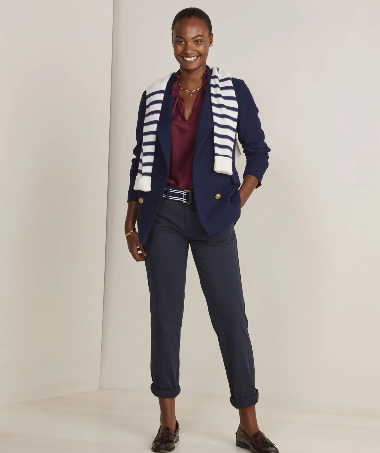 Vineyard Vines Cinched Puff-Sleeve Top< Shirts & Tops