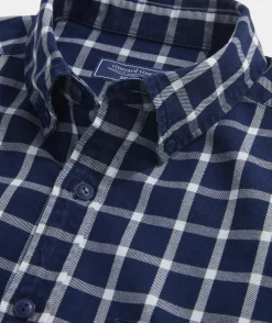 Vineyard Vines Cotton Twill Indigo Check Shirt< Button-Down Shirts