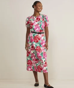 Vineyard Vines Fenwick Floral Puff-Sleeve Top< Shirts & Tops