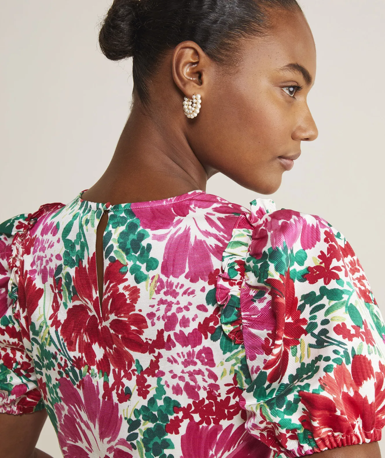 Vineyard Vines Fenwick Floral Puff-Sleeve Top< Shirts & Tops