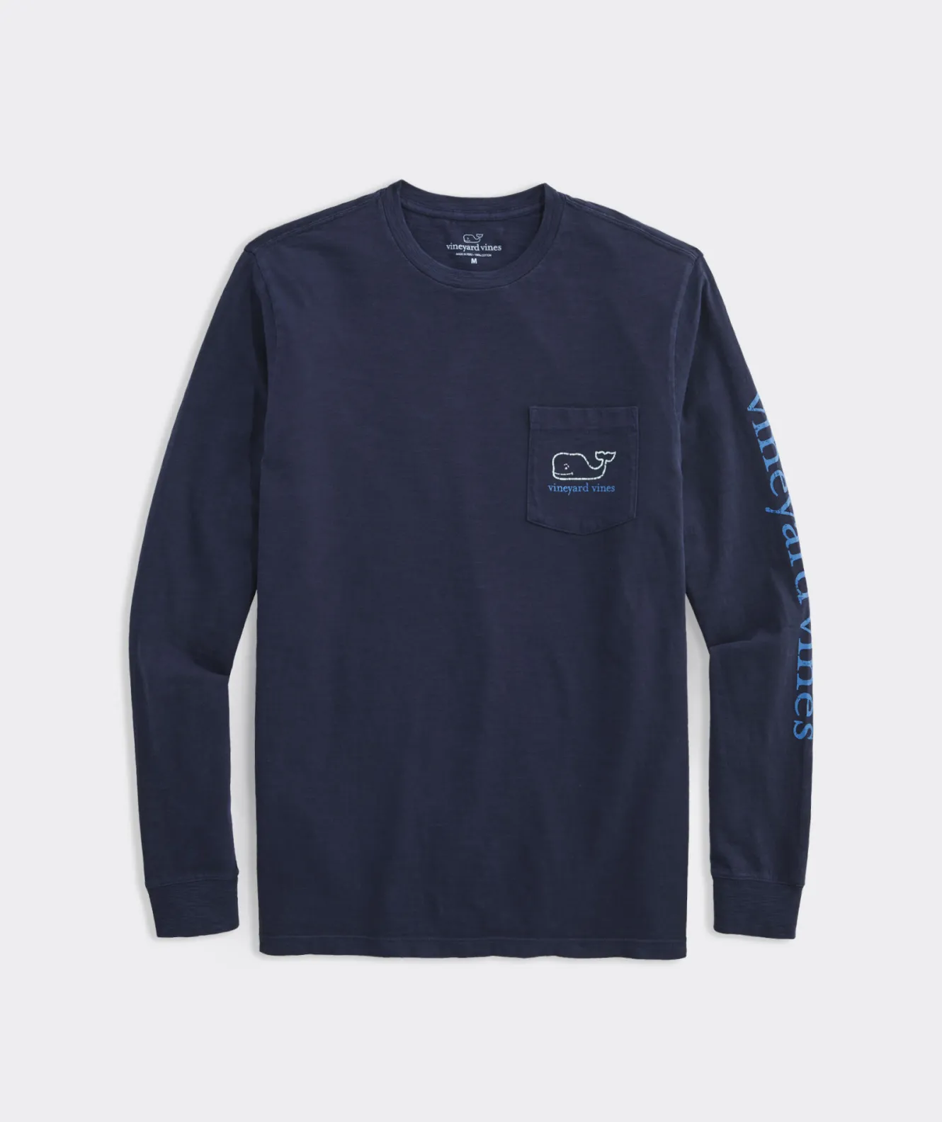 Vineyard Vines Garment-Dyed Vintage Whale Long-Sleeve Pocket Tee< Tees