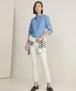 Vineyard Vines Girls' Eyelet Puff-Sleeve Top< Kids|Tops, Tees & Polos