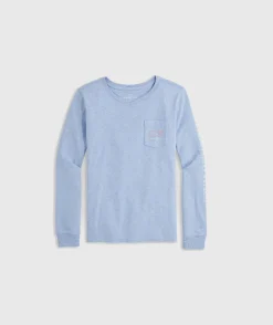 Vineyard Vines Girls' First Down the Slopes Long-Sleeve Pocket Tee< Tops, Tees & Polos