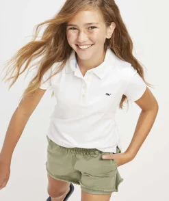 Vineyard Vines Girls' Puff-Sleeve Smocked Top< Tops, Tees & Polos