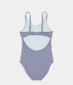 Vineyard Vines Girls' Ruffle High Neck Bikini< Swim & Cover-Ups