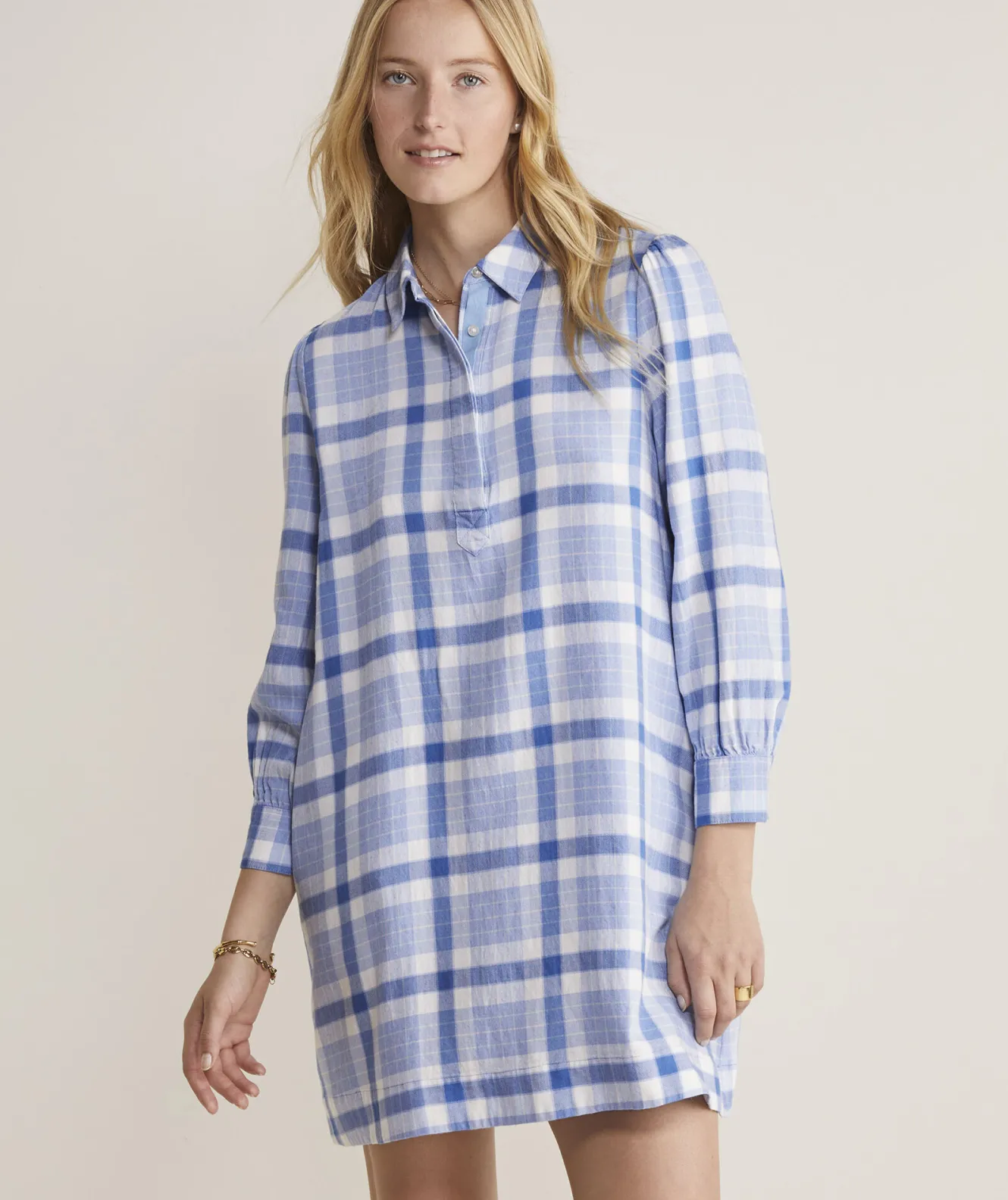 Vineyard Vines Plaid Popover Dress< Dresses & Skirts