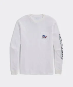 Vineyard Vines Pond Hockey Whale Long-Sleeve Pocket Tee< Tees