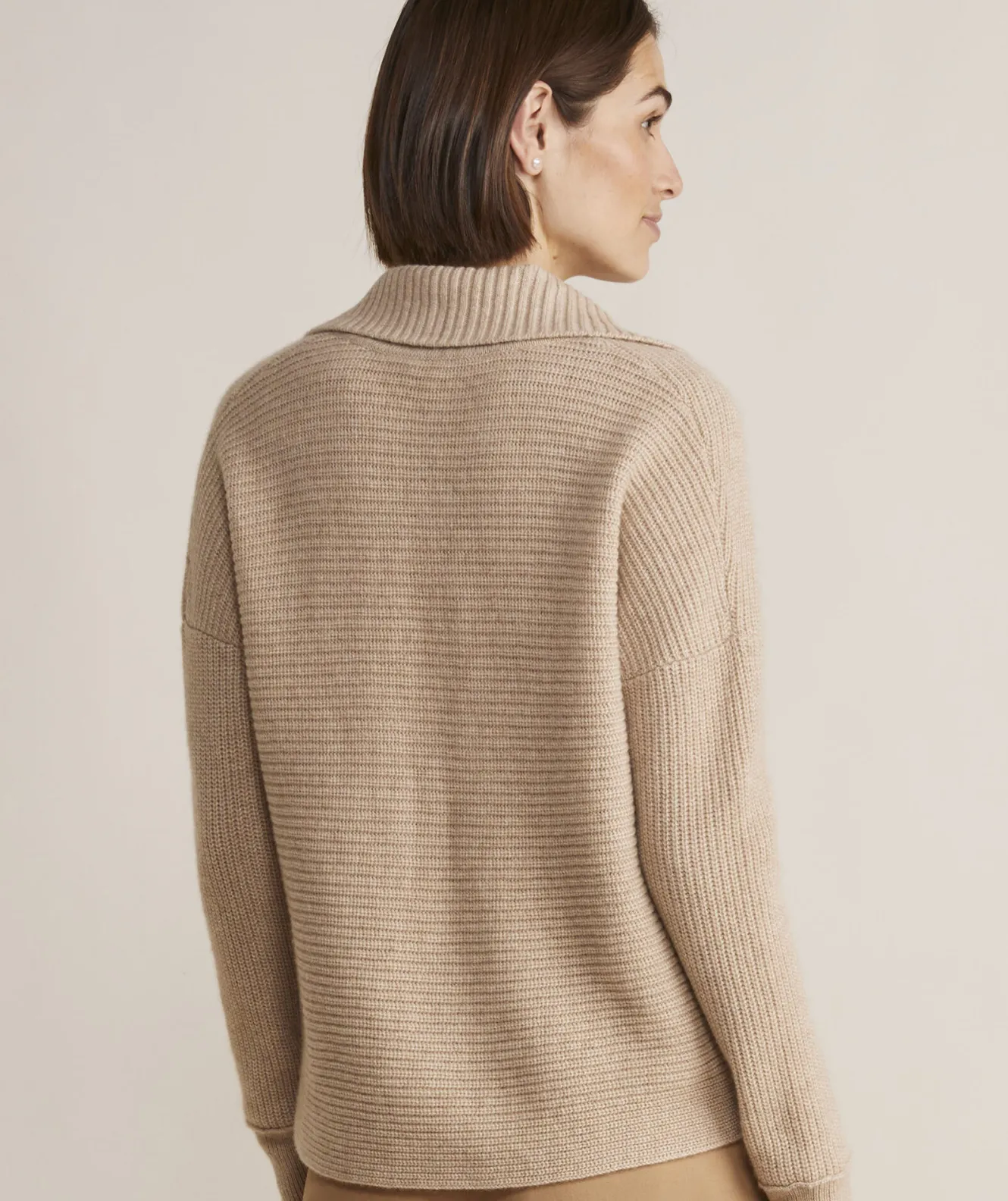 Vineyard Vines Ribbed Cashmere Polo Sweater< Sweaters