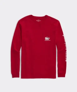 Vineyard Vines Santa Whale Long-Sleeve Pocket Tee< Tees