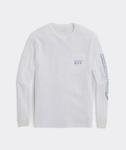 Vineyard Vines Sketched Hockey Skates Long-Sleeve Pocket Tee< Tees