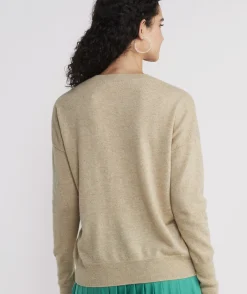 Vineyard Vines Striped Luxe Short-Sleeve Sweater< Sweaters