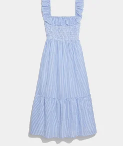 Vineyard Vines Striped Smocked Midi Dress< Dresses & Skirts