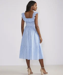 Vineyard Vines Striped Smocked Midi Dress< Dresses & Skirts