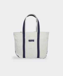 Vineyard Vines Toile Print Puffer Tote< Bags & Totes