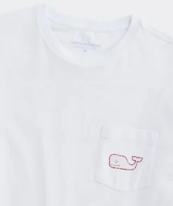 Vineyard Vines Vintage Whale Hearts Long-Sleeve Pocket Tee< Tees