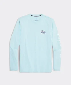 Vineyard Vines Winter Cabin Long-Sleeve Dunes Tee< Tees